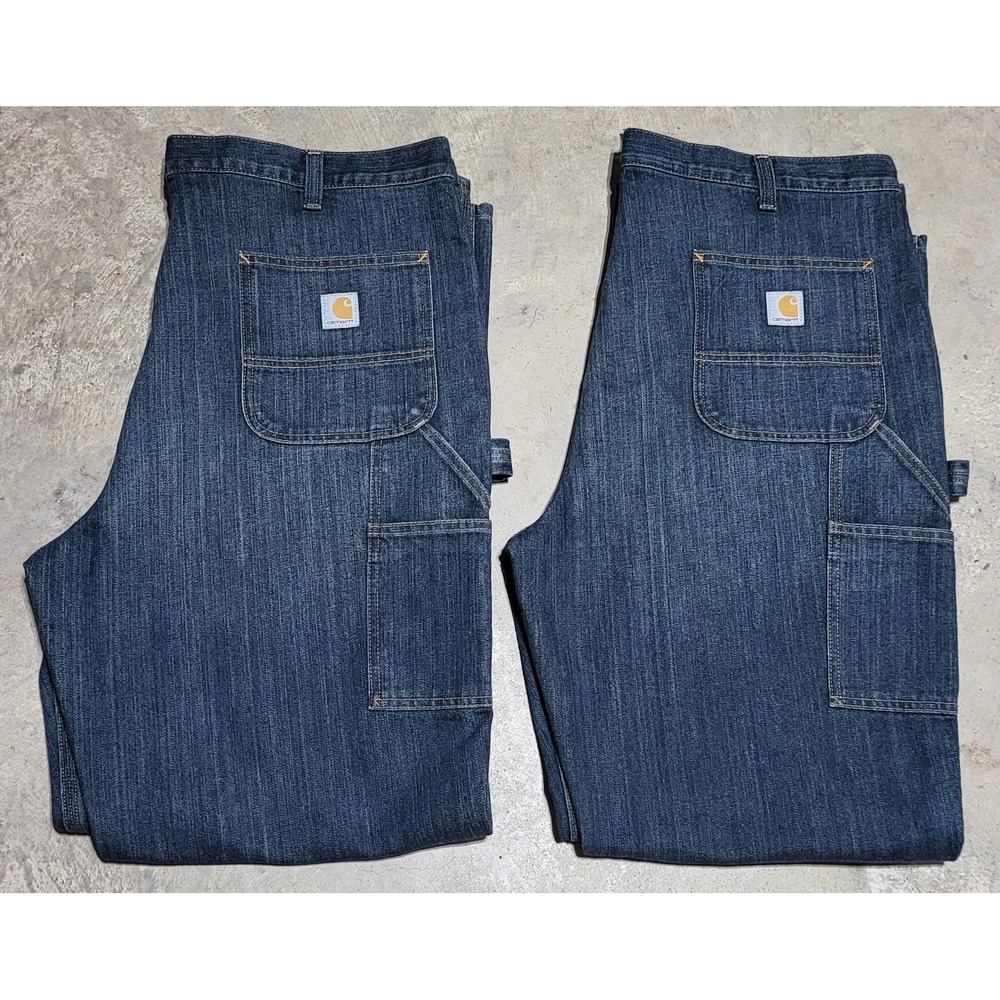 Mens Carhartt Relaxed Fit -Denim Jeans Size 42X34 ~Lot of 2 ~LN Excellent Cond!